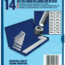 14-PC METRIC HEX KEY SETW/METAL CAS-EKLIND TOOL COM-269-10614