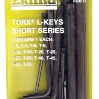 14-PC SHORT ARM TORX L-KEY SET W/POUCH-EKLIND TOOL COM-269-10814