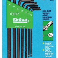 7-PC TORX LONG ALLEN WRENCH SET W/HOLDER  T-EKLIND TOOL COM-269-10907