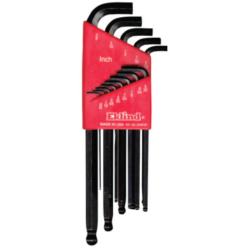 BALL-HEX-L KEY SET - STUBBY 13PC. SET .050"-3/8"-EKLIND TOOL COM-269-13113