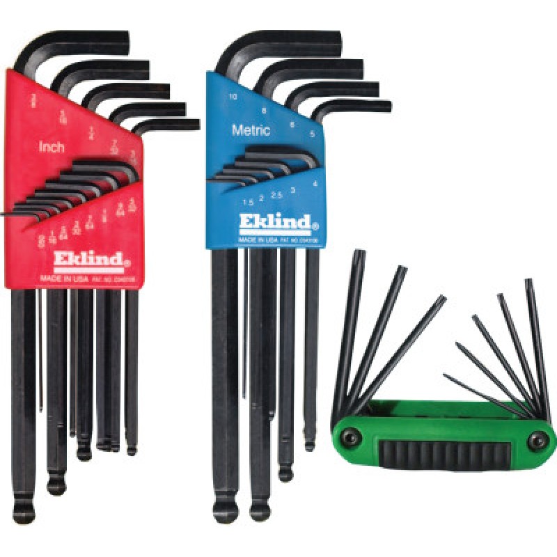 BALL-HEX-L KEY SET COMBOPACK- 13222- 25581-EKLIND TOOL COM-269-13281