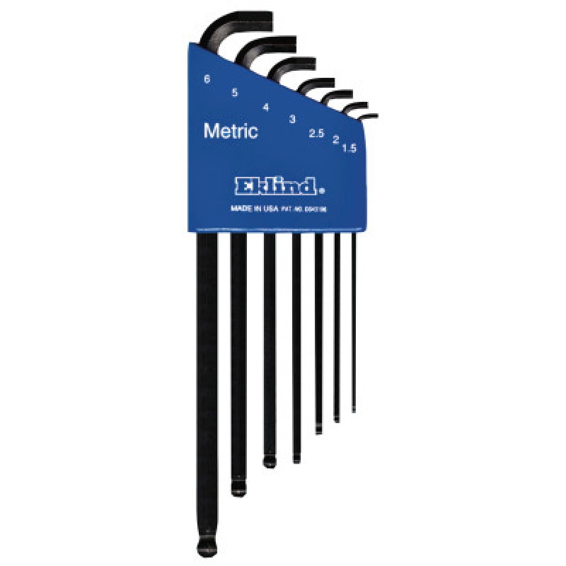 BALL-HEX-L KEY SET - STUBBY 7PC. SET 1.5MM-6MM-EKLIND TOOL COM-269-13507