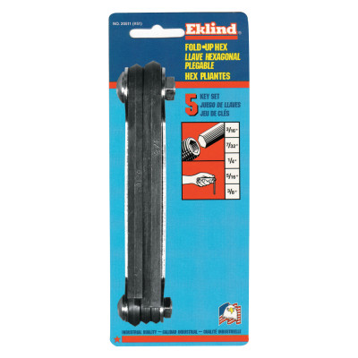 #51 3/16-3/8 SIZE FOLD-UP HEX KEY SET-EKLIND TOOL COM-269-20511