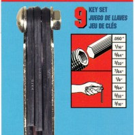 #91-S .050-3/16 SIZE FOLD-UP HEX KEY SET-EKLIND TOOL COM-269-20912