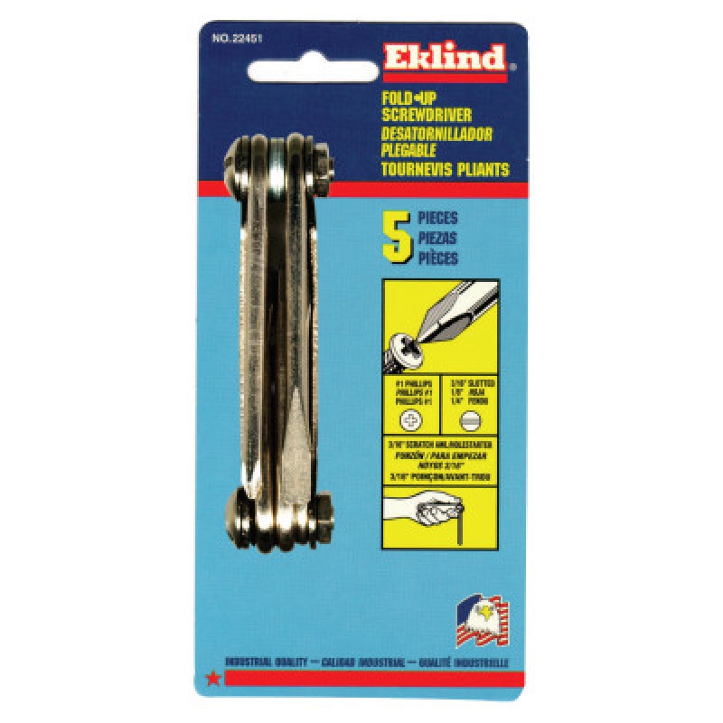 5 IN 1 SCREWDRIVER SET-EKLIND TOOL COM-269-22451