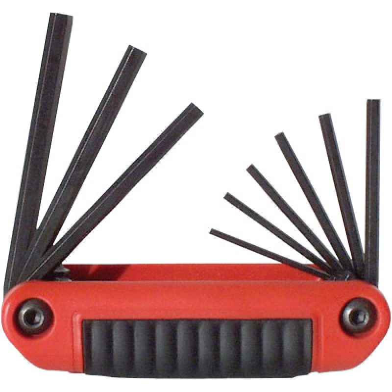 9-PC ERGO-FOLD HEX KEY SET MEDIUM HAND-EKLIND TOOL COM-269-25911