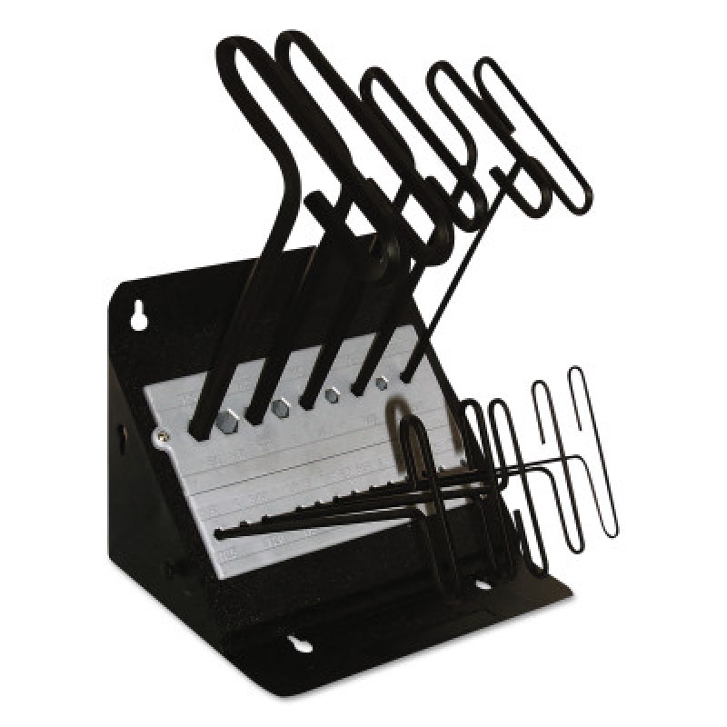9" T-HANDLE HEX KEY SET10 KEY SET W/STAND-EKLIND TOOL COM-269-30190