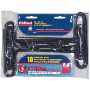 6"10 KEY 3/32"TO3/8"T-HANDLE HEX KEY SET-EKLIND TOOL COM-269-33610
