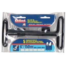 6" 5PZ METRIC T-HANDLE HEX KEY SET-EKLIND TOOL COM-269-35165