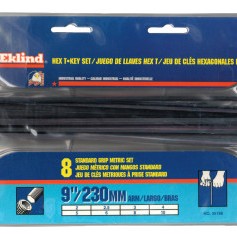 9" METRIC SIZE 8 KEYS 2MM - 10MM W/POUC-EKLIND TOOL COM-269-35198