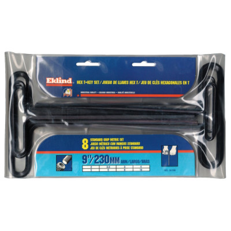 9" METRIC SIZE 8 KEYS 2MM - 10MM W/POUC-EKLIND TOOL COM-269-35198