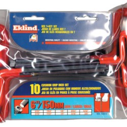 3/32" - 3/8" T-HANDLE HEX KIT W/POUCH 10-EKLIND TOOL COM-269-53610