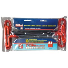 3/32" - 3/8" T-HANDLE HEX KIT W/POUCH 10-EKLIND TOOL COM-269-53910
