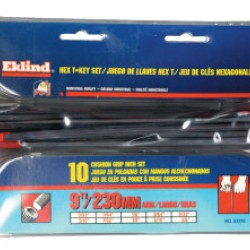 3/32" - 3/8" T-HANDLE HEX KIT W/POUCH 10-EKLIND TOOL COM-269-53910