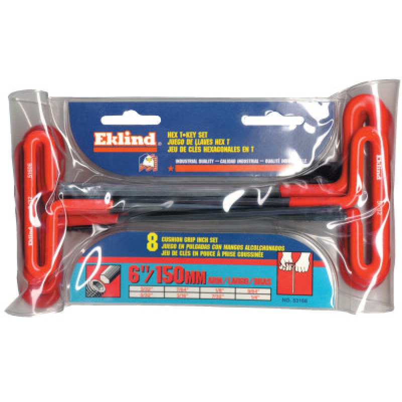 2MM - 6MM T-HANDLE HEX SET W/POUCH 6 K-EKLIND TOOL COM-269-55196