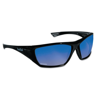 HUSTLER MARINE BLUE FLASH POLARIZED AF/SHINY BLK-BOLLE SAFETY-286-40151