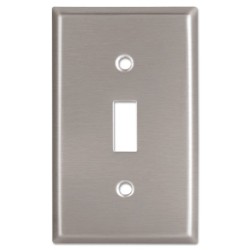 EATON CROUSE-HINDS-WALLPLATE 1G TOGGLE RECEPTACLE MID SS-COOPER WIRING-309-93971-BOX