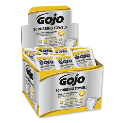 GOJO SCRUBBING WIPES 80CT IND WRAP DISPLAY CTN-GOJO-315-6380-04