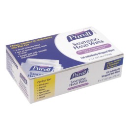 PURELL INDIVIDUALLY WRAPRED TOWELLETES (100/PKG)-GOJO-315-9022-10