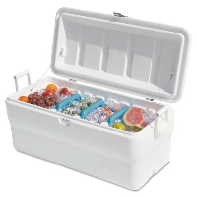 102QT RUBBERMAID BRANDEDMARINE COOLER-RUBBERMAID*325*-325-FG198200TRWHT