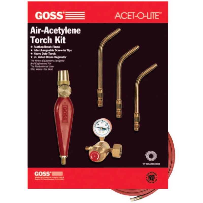 ACET-O-LITE THREADED STYLE ACETYLENE KIT-W/BA2-B-GOSS INC-328-KA-31