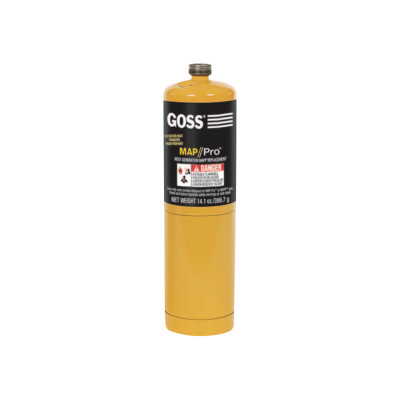 DISPOSABLE MAP GAS PRO CYLINDER 14.1OZ-GOSS INC-328-QLM-PRO