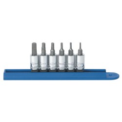 6PC 1/4"DR MET HEX BIT SKT SET-APEX/COOPER-329-80321