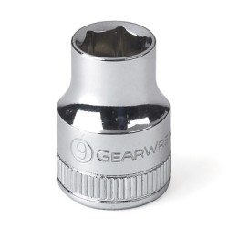 3/8" DRIVE 6 POINT STANDARD METRIC SOCKET 9MM-APEX/COOPER-329-80377