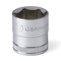 3/8" DRIVE 6 POINT STANDARD METRIC SOCKET 17MM-APEX/COOPER-329-80385