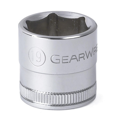 3/8" DRIVE 6 POINT STANDARD METRIC SOCKET 19MM-APEX/COOPER-329-80387