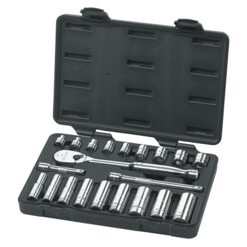 SET SKT SAE STD/DP 3/8DR6 & 12PT 21PC-APEX/COOPER-329-80557
