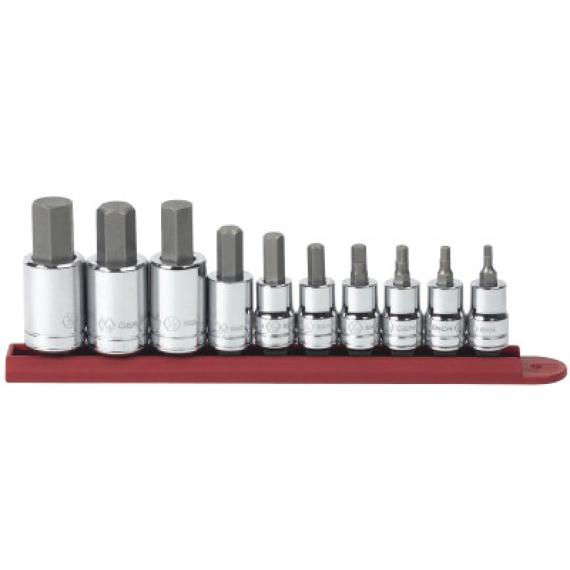 10PC 3/8"& 1/2"DR SAE HEX BIT-APEX/COOPER-329-80579