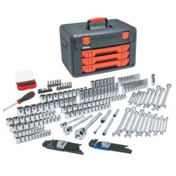 219 PC 1/4 3/8 AND 1.2 METRIC RATCHET SET-APEX/COOPER-329-80940