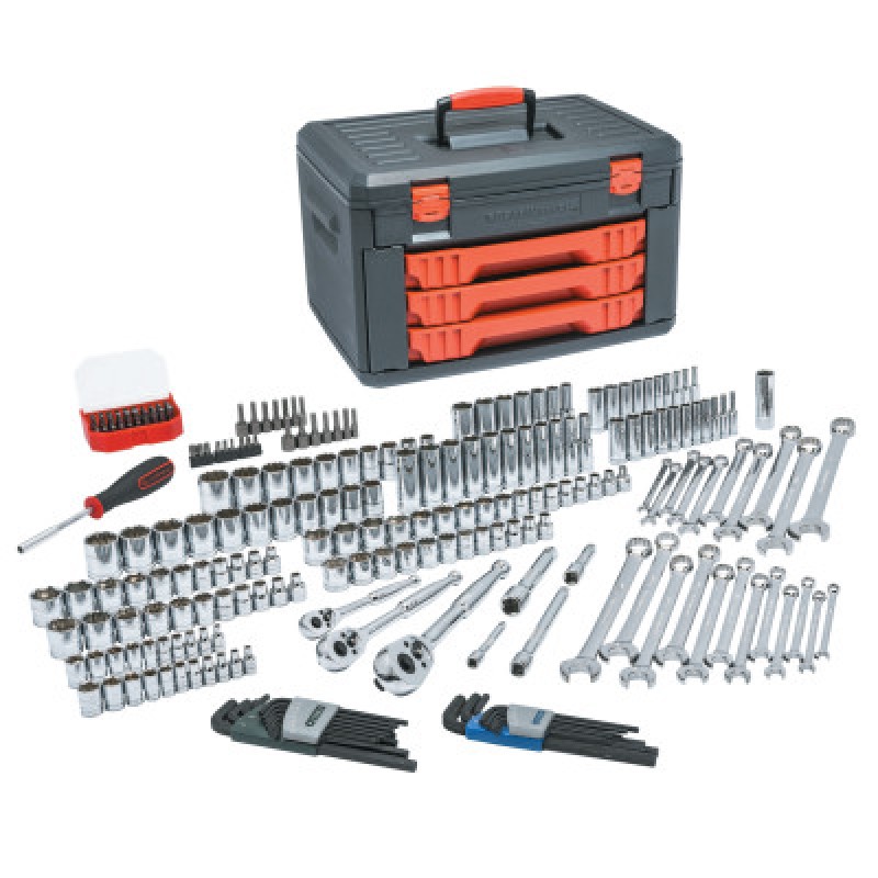 219 PC 1/4 3/8 AND 1.2 METRIC RATCHET SET-APEX/COOPER-329-80940