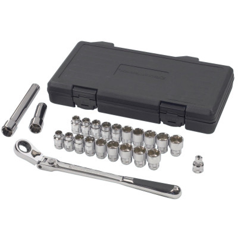 23PC 3/8 DR XL PASS-THRUGEAR RATCHET SET-APEX/COOPER-329-893823