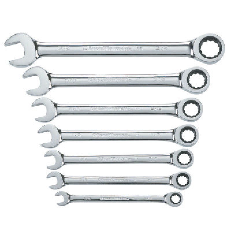 7 PC SAE RATCHETING WRENCH SET-APEX/COOPER-329-9317