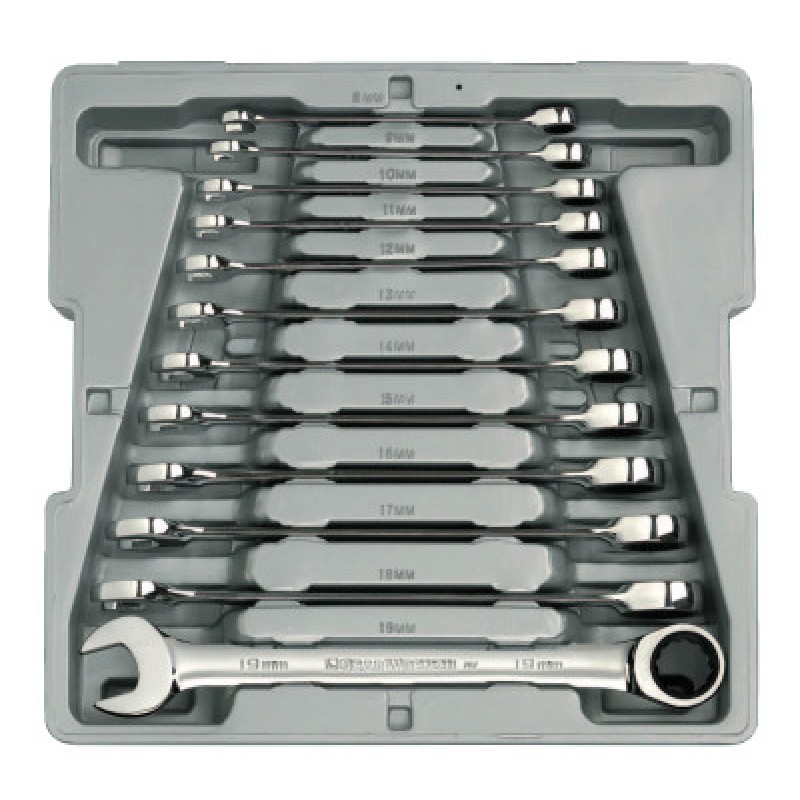 12PC METRIC RATCHETING WRENCH SET-APEX/COOPER-329-9412