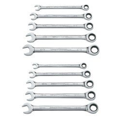 10PC SAE/METRIC COMBO RAT WRENCH SET-APEX/COOPER-329-9418