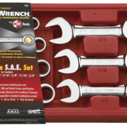 7PC SAE STUBBY COMBINATION RATCHETING WRENCH-APEX/COOPER-329-9507D