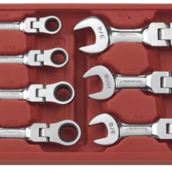 7PC SAE STUBBY FLEX RATCHETING WRENCH SET-APEX/COOPER-329-9570