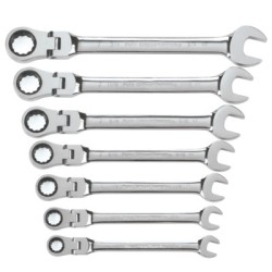 7PC FLEX COMBINATION RATCHETING WR SET SAE-APEX/COOPER-329-9700