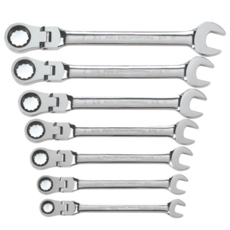 7PC FLEX COMBINATION RATCHETING WR SET SAE-APEX/COOPER-329-9700