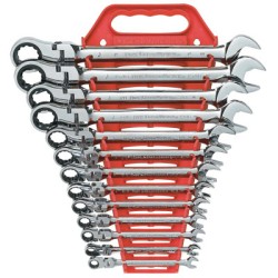 13PC FLEX COMB RATCHETING WRENCH SET SAE-APEX/COOPER-329-9702D