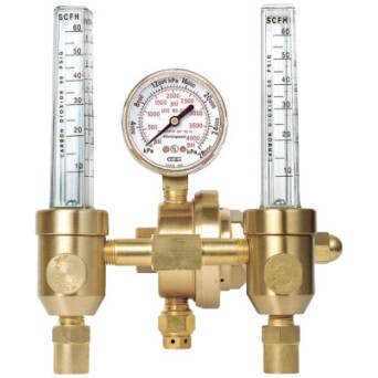 GW 33-196AR-60 DUAL FLOWMETERS- AR/CO2- GCA580-GENSTAR TECHNOL-331-196AR-60