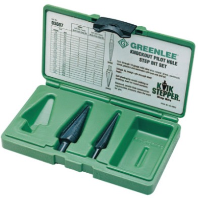 #1  #3  & #8 COBALT STEPBIT KIT FOR SS-GREENLEE TEXTRO-332-35884C