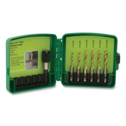 GREENLEE®-7PC DRILL/TAP BIT KIT FOR STAINLESS STL (STNDRD)-GREENLEE TEXTRO-332-DTAPSSKIT