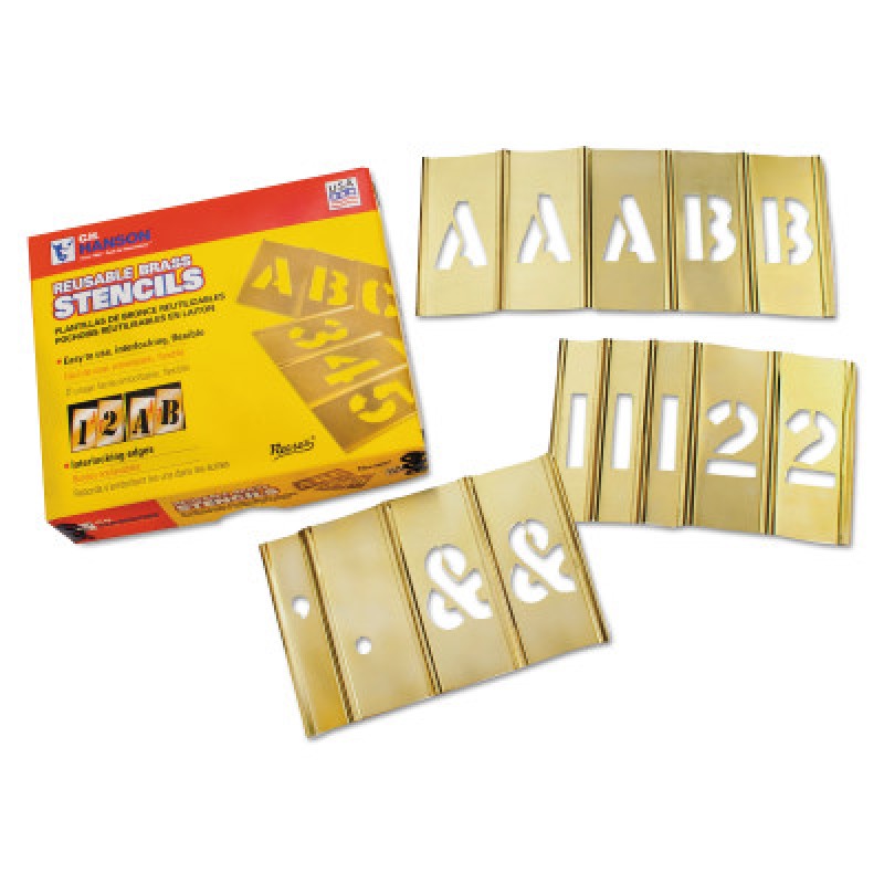 1-1/2" 92PC LETTER AND NUMBER SET STENCIL-C.H.HANSON*337-337-10149