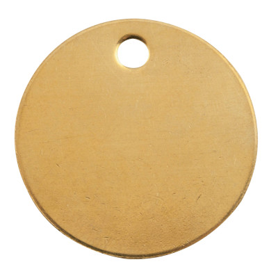 18GA. 1-1/2" ROUND BRASSMETAL TAG W/3/16" HOL-C.H.HANSON*337-337-1098B