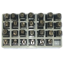 1/4" 27PC DOT DESIGN LETTER SET ROUND F-C.H.HANSON*337-337-26300