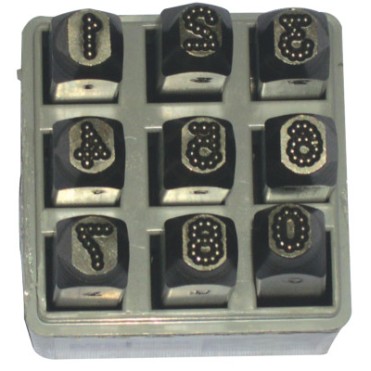 1/4" 9PC. DOT DESIGN NUMBER SET LOW STRESS-C.H.HANSON*337-337-26641